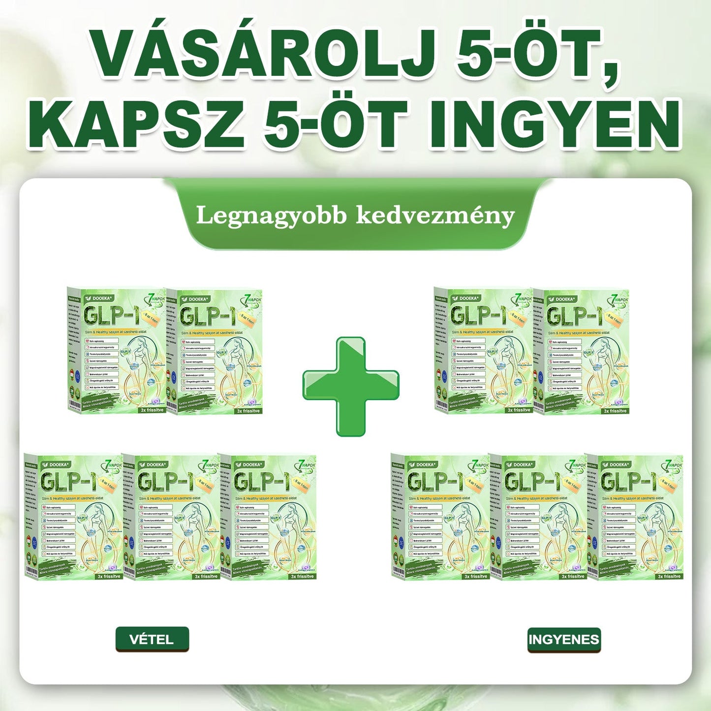 đ§ââïžDOOEKAÂź GLP-1 8-az-1 Slim & Healthy SzĂĄjon ĂĄt SzedhetĆ Oldat (Napi 1 adag · EredmĂ©ny 7 nap alatt),SegĂti a fogyĂĄst, vĂ©di a szĂvet, szabĂĄlyozza a cukorszintet, javĂtja az emĂ©sztĂ©st Ă©s az ĂzĂŒleteket â miközben feszesĂti a bĆrt Ă©s növeli az energiĂĄt.