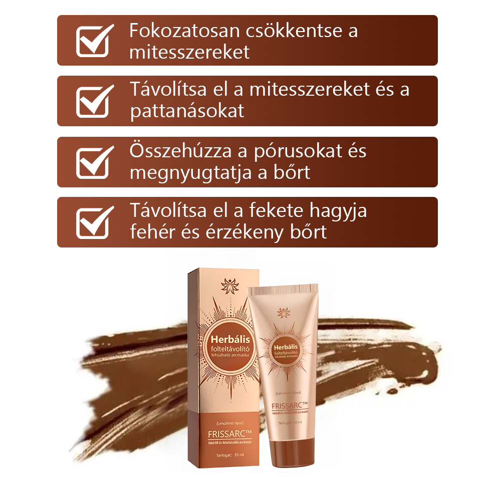 𝐅𝐑𝐈𝐒𝐒𝐀𝐑𝐂™ Fehérítő És Folteltávolító Arcmaszk | Természetes összetevők tartósan eltüntetik a foltokat, szeplőket és napfoltokat