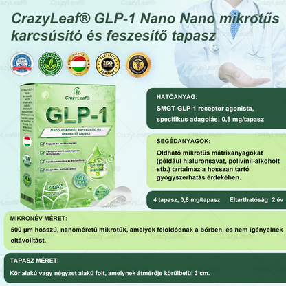 ✨│Hivatalos webáruház│ CrazyLeaf® SMGT-GLP-1 Nano Mikrotűs Tapasz 👉Természetes segítség túlsúly, fáradtság, bőr- és ízületi problémák ellen.ermészetes segítség túlsúly, fáradtság, bőr- és ízületi problémák ellen.🌿