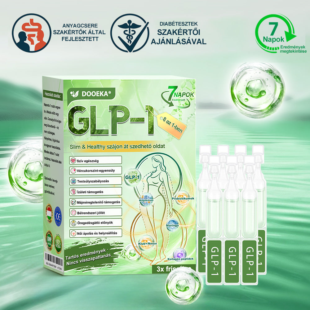 🧑‍⚕️DOOEKA® GLP-1 8-az-1 Slim & Healthy Szájon át Szedhető Oldat (Napi 1 adag · Eredmény 7 nap alatt),Segíti a fogyást, védi a szívet, szabályozza a cukorszintet, javítja az emésztést és az ízületeket — miközben feszesíti a bőrt és növeli az energiát.
