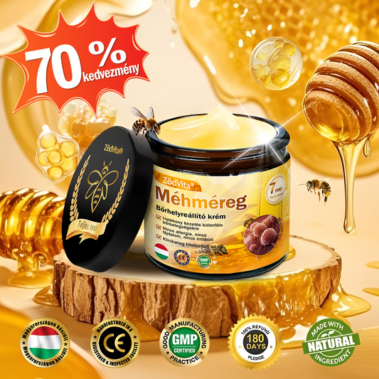 Bőrgyógyász ajánlása ✨ ZödVita® Méhméreg Bőr Helyreállító Krém 🔥 Magyar fejlesztés, magyarországi gyártás és szállítás