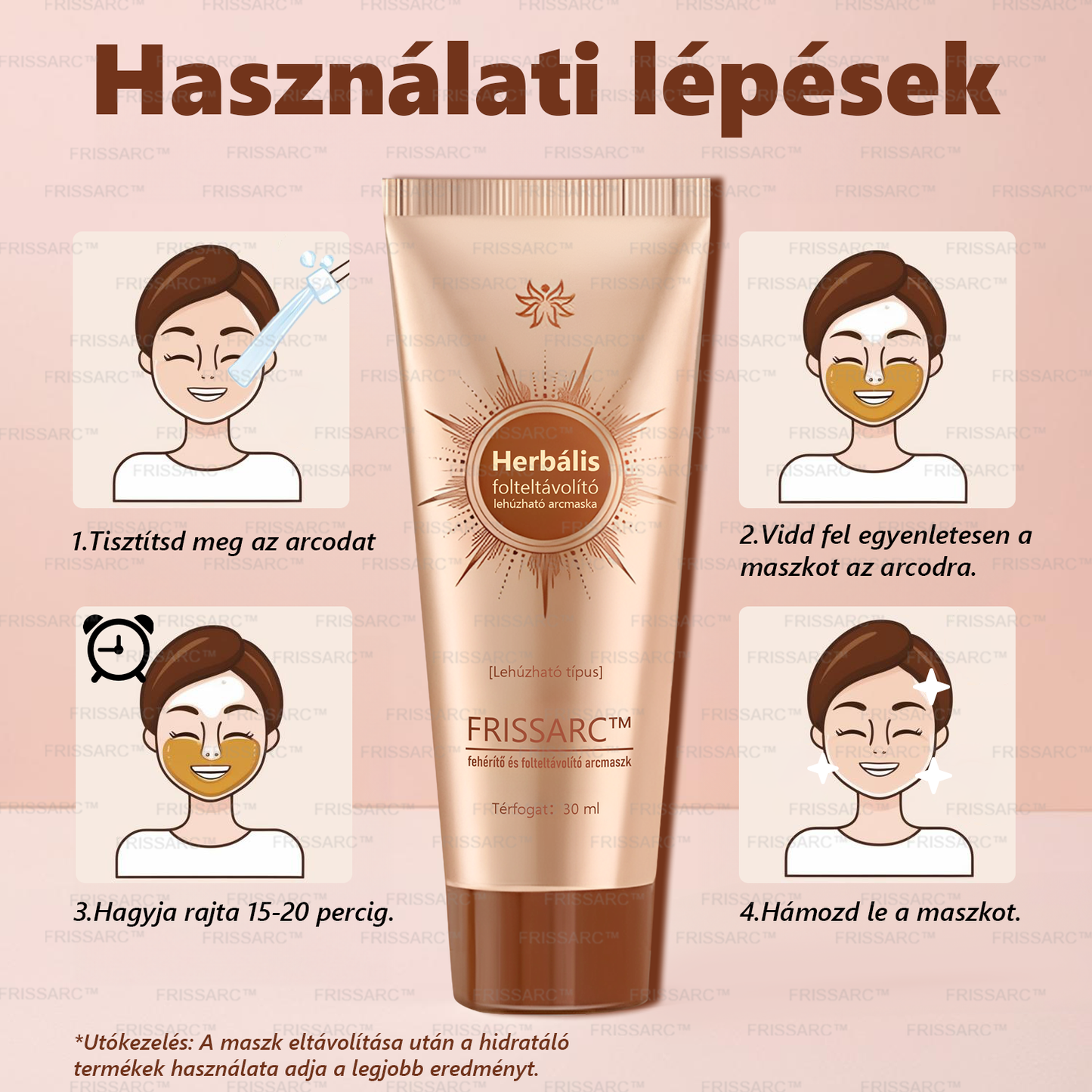 𝐅𝐑𝐈𝐒𝐒𝐀𝐑𝐂™ Fehérítő És Folteltávolító Arcmaszk | Természetes összetevők tartósan eltüntetik a foltokat, szeplőket és napfoltokat