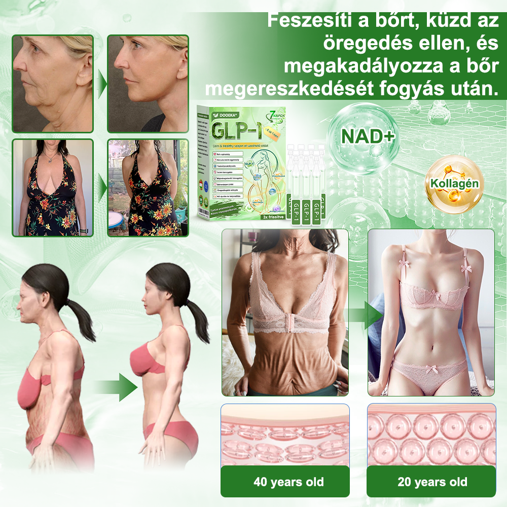 🧑‍⚕️DOOEKA® GLP-1 8-az-1 Slim & Healthy Szájon át Szedhető Oldat (Napi 1 adag · Eredmény 7 nap alatt),Segíti a fogyást, védi a szívet, szabályozza a cukorszintet, javítja az emésztést és az ízületeket — miközben feszesíti a bőrt és növeli az energiát.